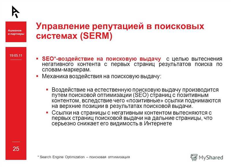 SERM — тонкое искусство управления репутацией сайта в интернете